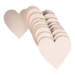 Craft Heart Shape MDF Plain Wood 4mmThickness (Set of 5)