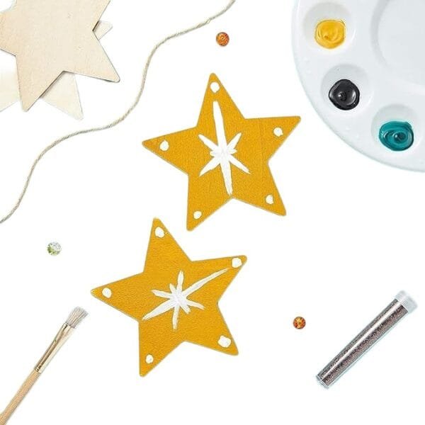 Craft Star Shape MDF Plain Wood 4mmThickness (Set of 5) - Image 3