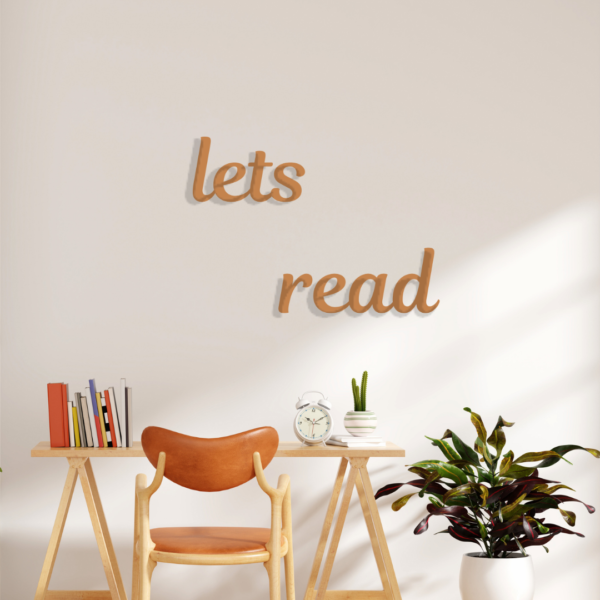 Wall decor (lets' read)