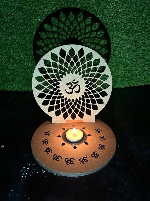 Candle Holder with Om Symbol Design 4 - Image 3