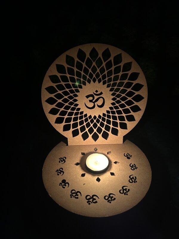 Candle Holder with Om Symbol Design 4 - Image 4