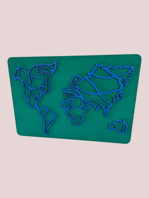 Face World Map Geometric Wall Art - Image 2