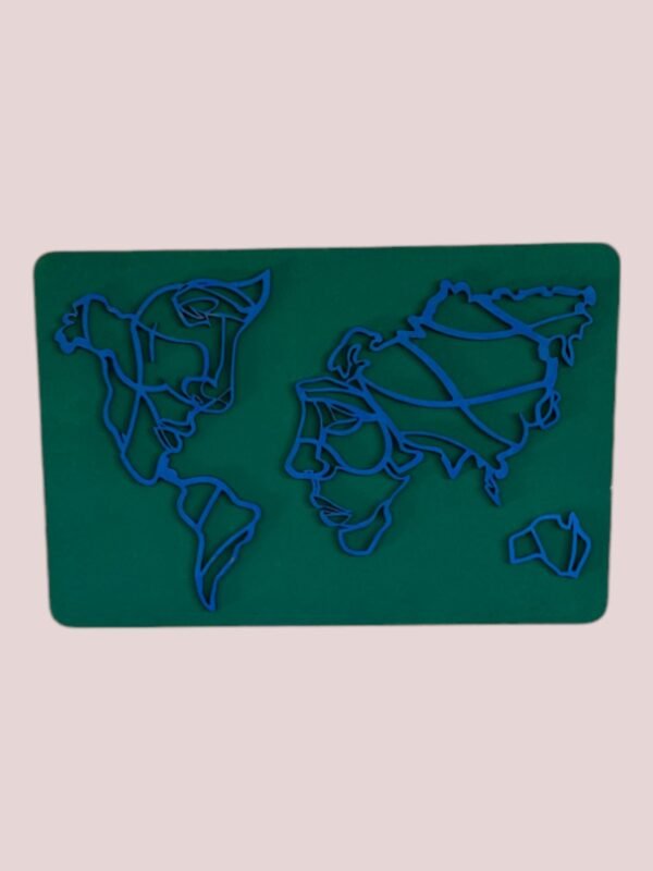 Face World Map Geometric Wall Art