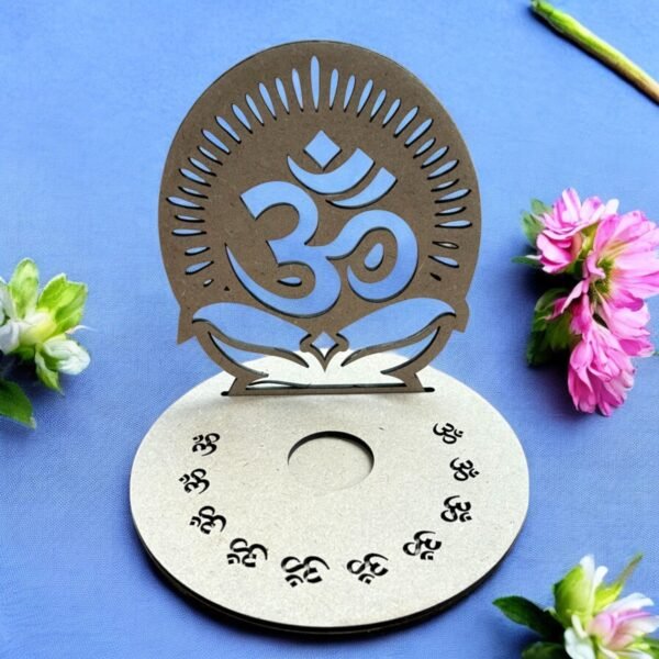 Candle Holder with Om Symbol Design 3 - Image 2