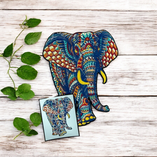 Family Jigsaw Puzzle- Elephant Design 2 - Image 3