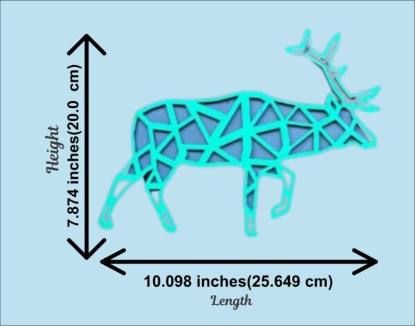 Geometric Wall Art-Reindeer - Image 2