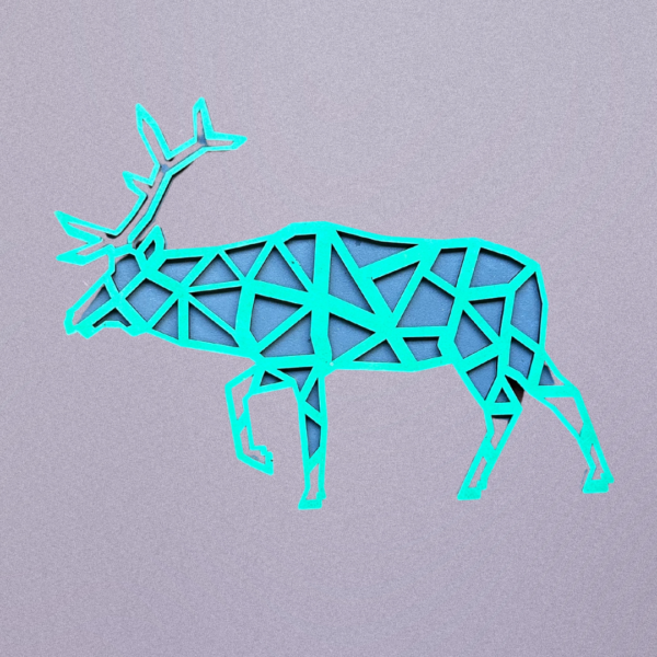 Geometric Wall Art-Reindeer