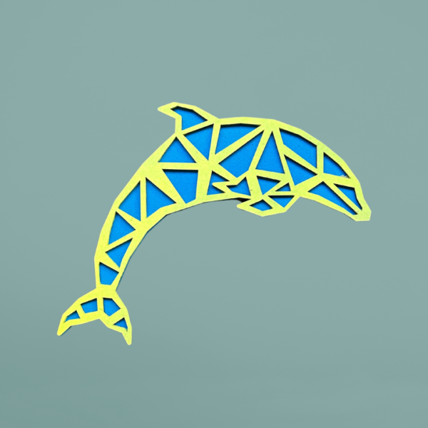 Geometric Wall Art-Dolphin
