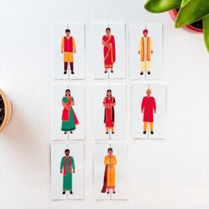 India People Puzzle Set – Traditional Wear Matching Game
