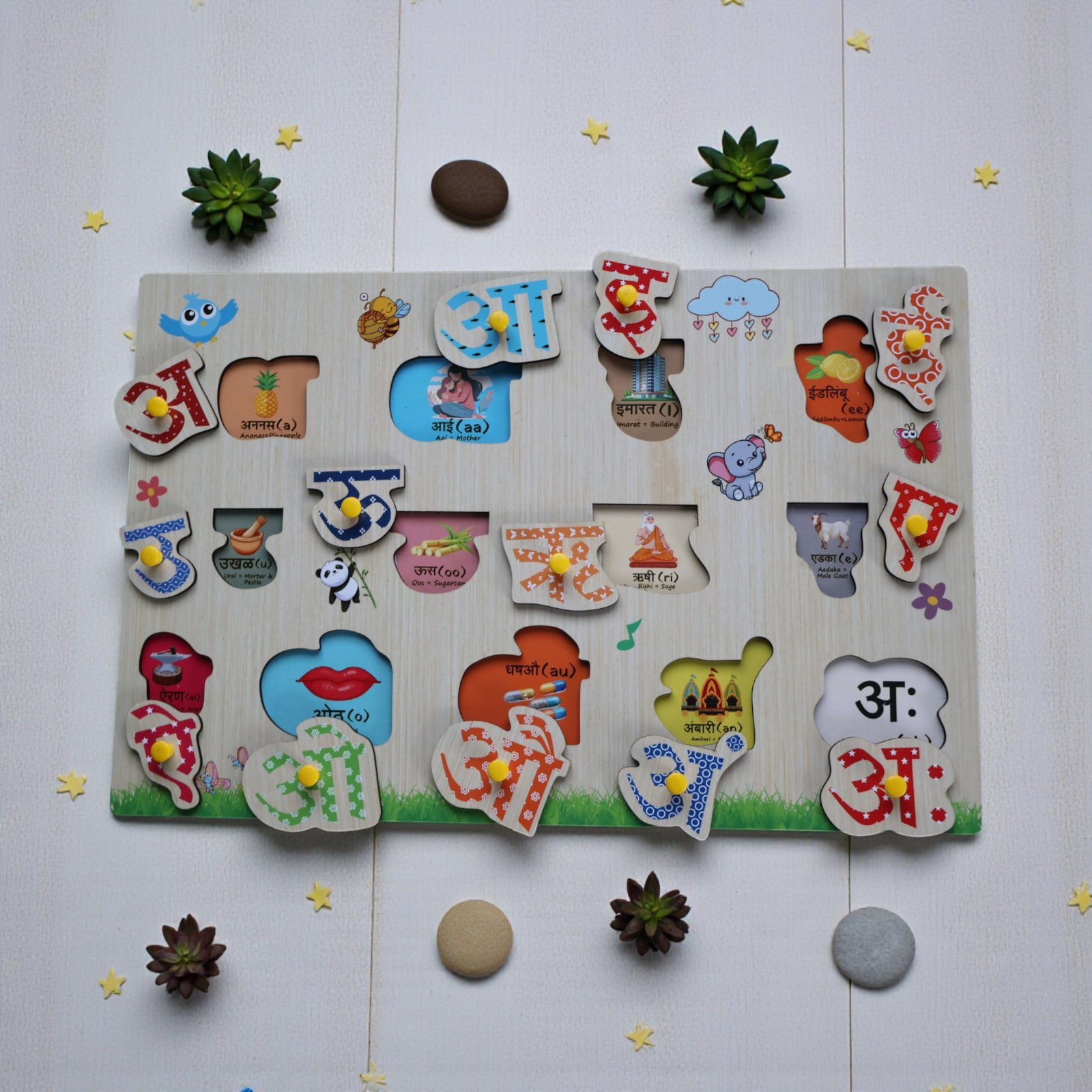 Marathi Vowels - Wipe And Clean Board - Image 2