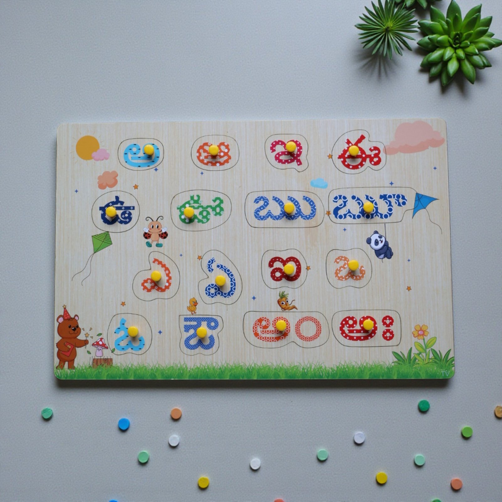 Telugu Vowels - Wipe And Clean Board