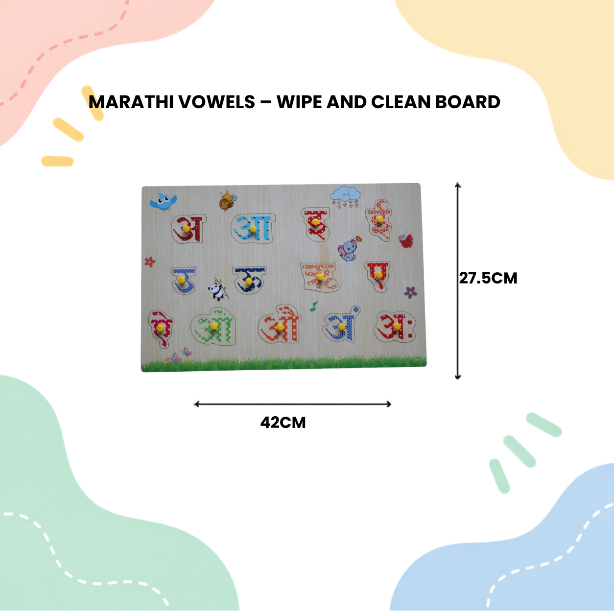 Marathi Vowels - Wipe And Clean Board - Image 4