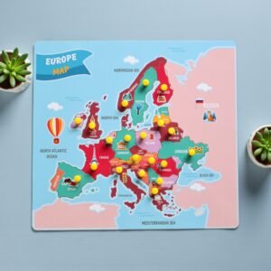 Europe Map Peg Puzzle