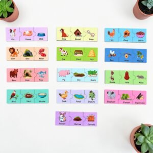 Animal Home & Food Puzzle – 3 Piece Matching Puzzle