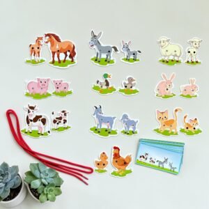 Farm Animals & Babies Lacing Challenge Puzzle