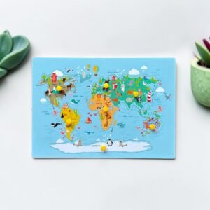 Small Continent Map Puzzle For Kids